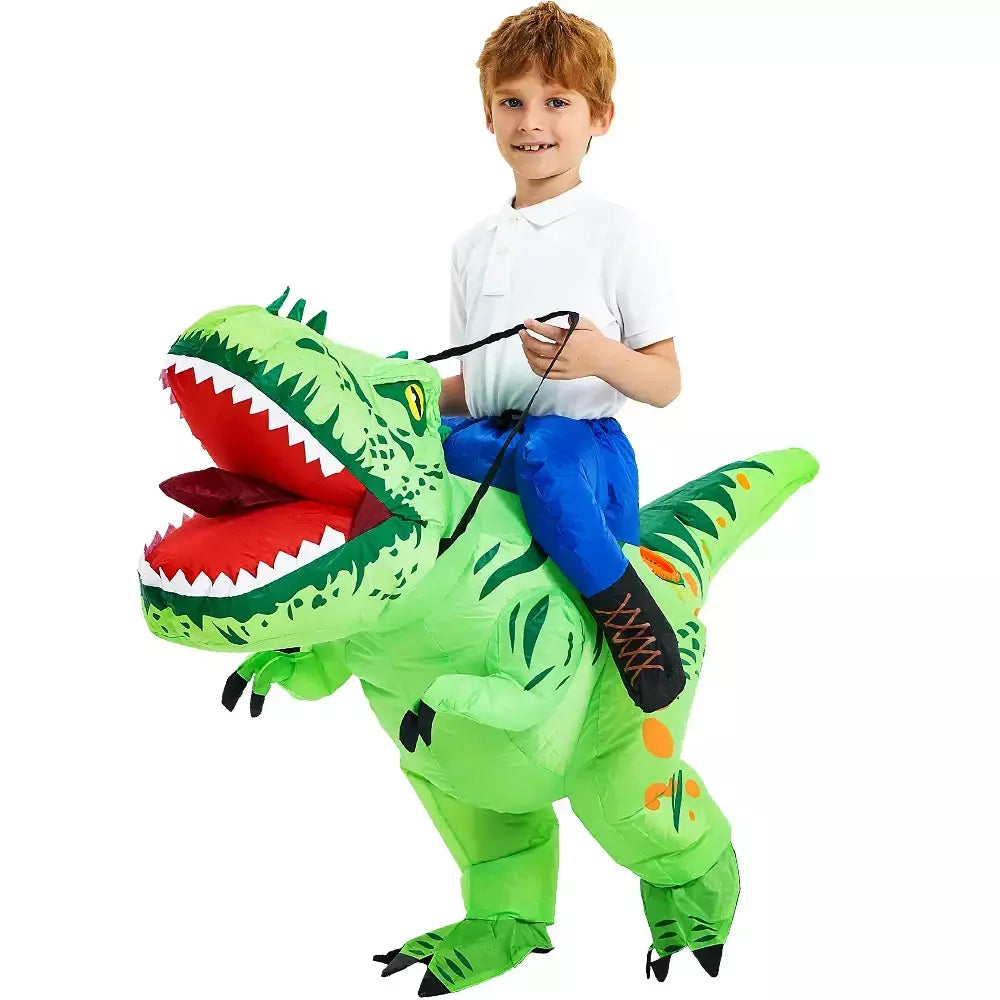 Crianças criança dinossauro inflável traje anime purim halloween festa de natal cosplay trajes vestido ternos para meninos meninas
