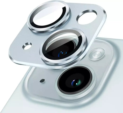 Metal Vidro Temperado Camera Lens Protector, Capa para iPhone 15 Pro Max, 14 Plus, 13 Mini, 15 Pro, 14Pro, Proteção Acessórios do Telefone
