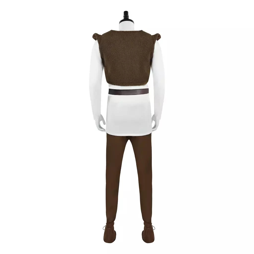 Filme monstro shrek cosplay trajes máscara shrek topo colete calças para homens desempenho role play halloween carnaval festa roupas
