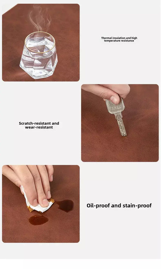 Tapete de mesa à prova d'água pu mouse pad capa protetora grande mousepad computador laptop antiderrapante fácil de limpar tapetes de teclado