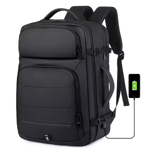 Mochilas expansíveis impermeáveis com porta de carregamento USB, Business National Flag Travel Bag, 17 "Laptop Bag, 40L
