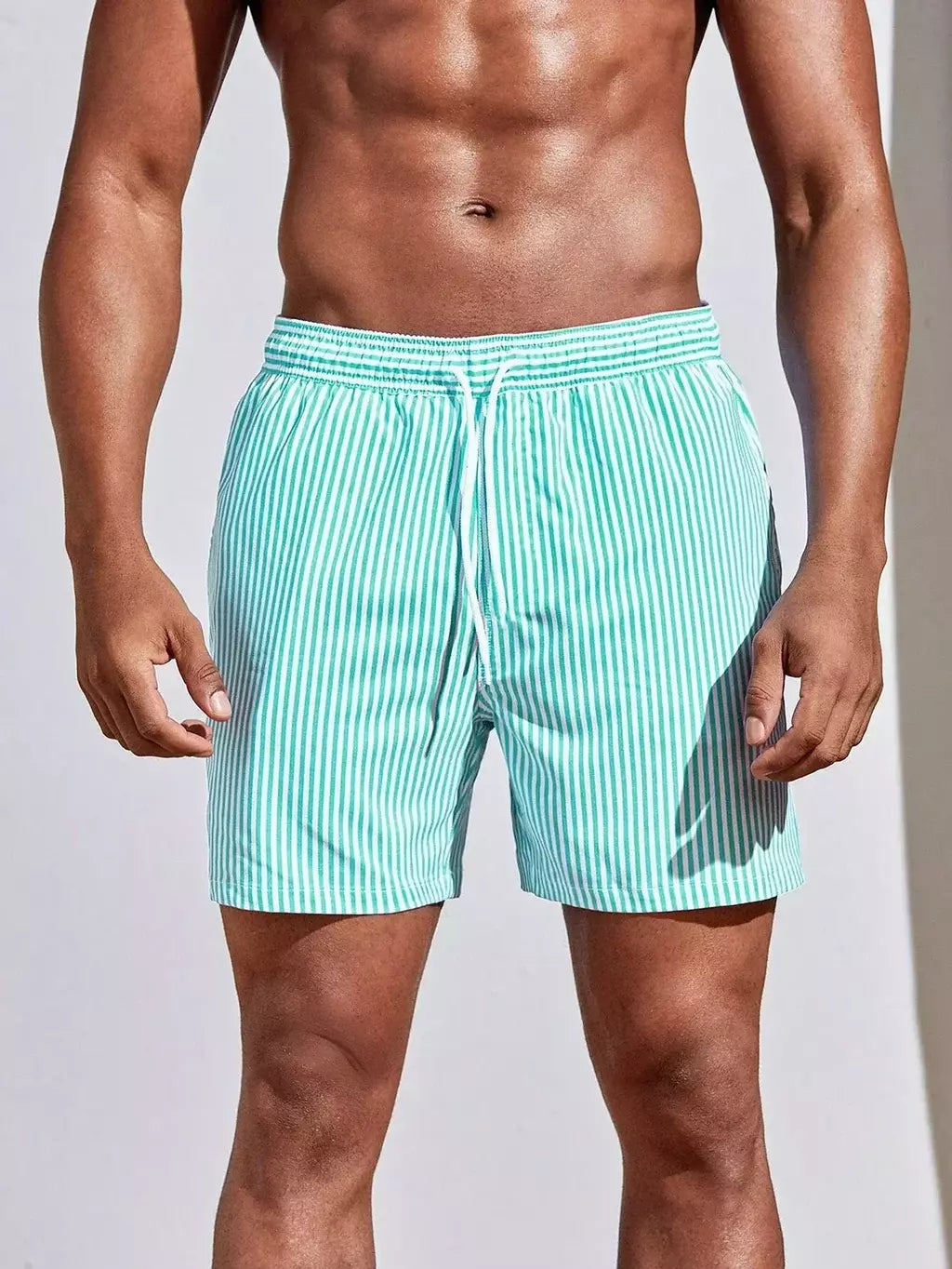 Shorts de praia de poliéster respirável masculino, shorts de prancha de surf em linha 3D, maiô havaiano, verão, novo