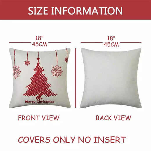 Jogue fronhas com decoração de férias, decorações de Natal, capas de sofá, conjunto de 4, 2023
