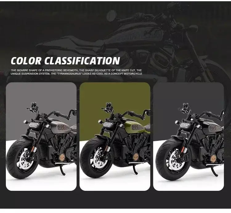 1:12 Harley Davidson Sportster S Modelo de motocicleta de corrida Diecast Alloy Street Sports Modelo de motocicleta Brinquedos para crianças Presentes