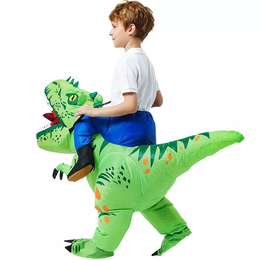 Crianças criança dinossauro inflável traje anime purim halloween festa de natal cosplay trajes vestido ternos para meninos meninas