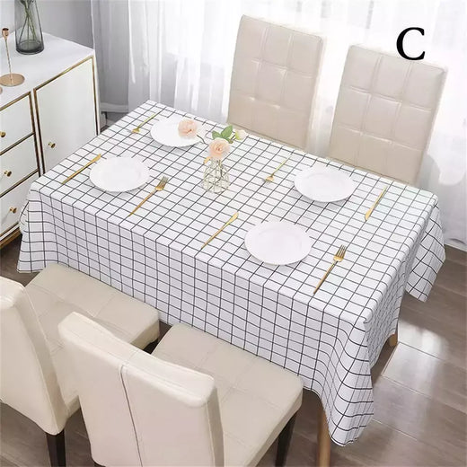 Toalha de mesa xadrez impermeável, mesa à prova de óleo, toalha de mesa moderna nórdica, decoração de móveis, festa em casa, Ins