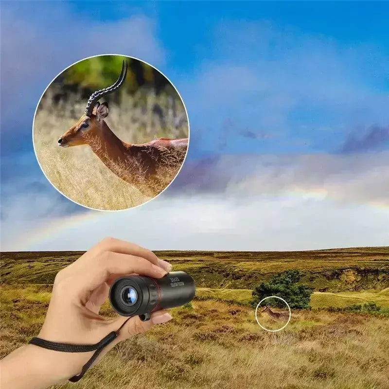 Telescópio monocular hd 2000x24, mini telescópio portátil para celular com suporte para acampamento ao ar livre, caça, observação de pássaros