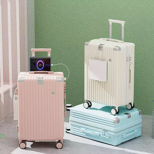 Caixa para bagagem de grande capacidade, roda universal, estojo com senha, mala de viagem, unissexo, novo, 20 ", embarque ABS