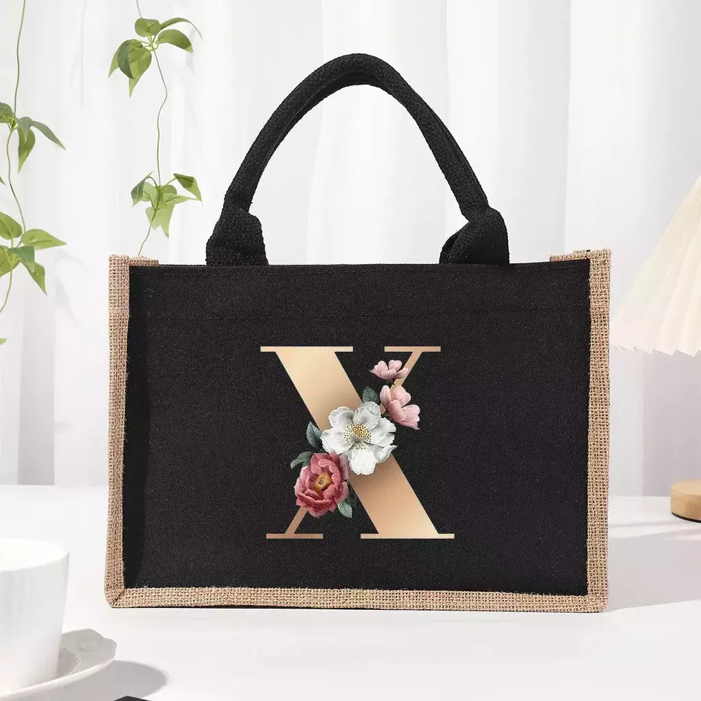 Bolsa de lona preta de linho, Saco Commuter Interior impermeável, Saco de armazenamento de grande capacidade