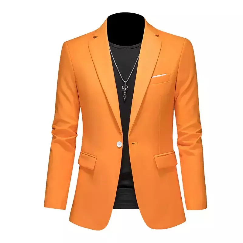 Blazer Casual de Negócios Masculino, Jaqueta Monocromática, Casacos Oversize, Smoking Masculino, Roupas de Marca, Roupas de Trabalho, Plus Size M-6XL