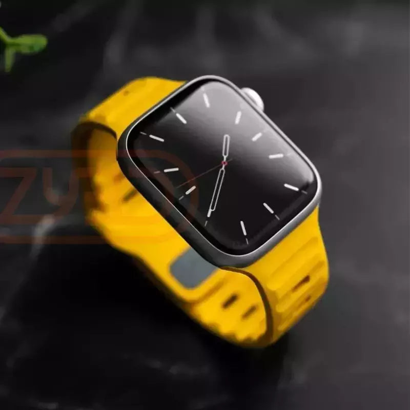 Pulseira esportiva para apple watch ultra 9 8 7 6 se 5 pulseira leve de silicone macio para iwatch 38mm 40mm 42mm 44mm 45mm 49mm