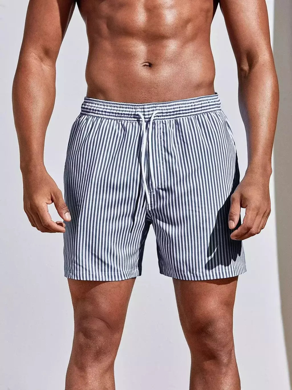 Shorts de praia de poliéster respirável masculino, shorts de prancha de surf em linha 3D, maiô havaiano, verão, novo