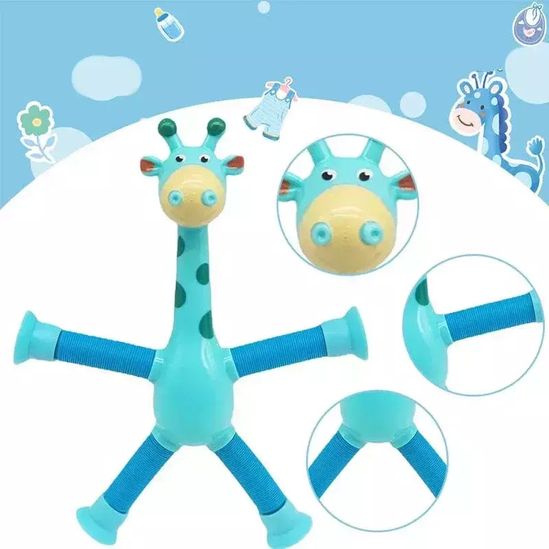 Stretch Tube for Stress Relief, Brinquedos de ventosa, Variety Shape, Squeeze Toy para crianças, Telescópico Girafa Fidget, Fole Sensorial, Anti-Stress Squeeze Toy