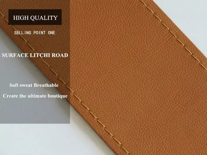 Soft Fiber Couro Volante Cobre, Trança Universal, Volante de Carro com Agulhas e Rosca, Acessórios Interiores, DIY, 1Pc