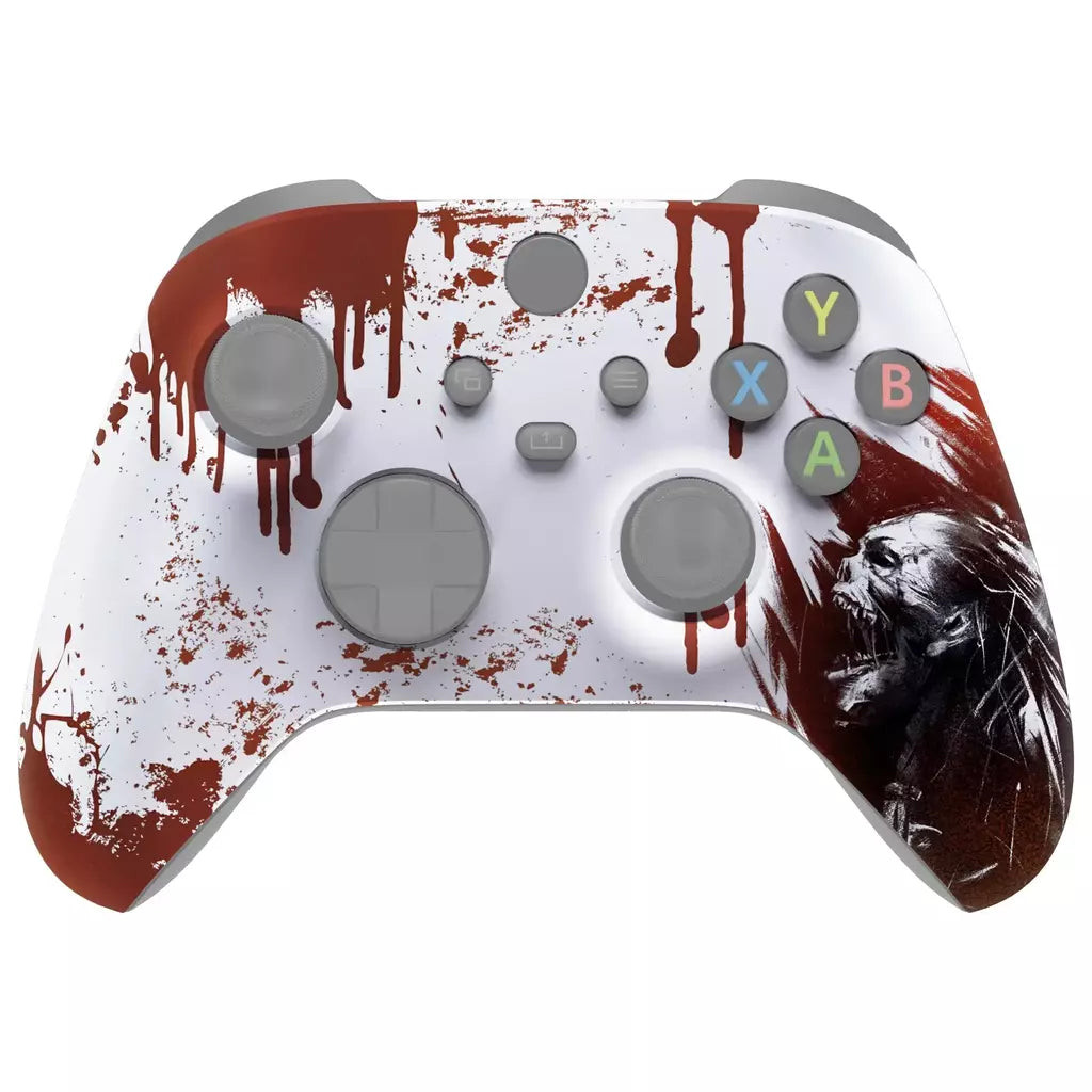 EXtremeRate Substituição Carcaça Frontal Shell Capa Placa Frontal para Xbox Core Wireless (Xbox Series X/S) Controlador -Série Horror