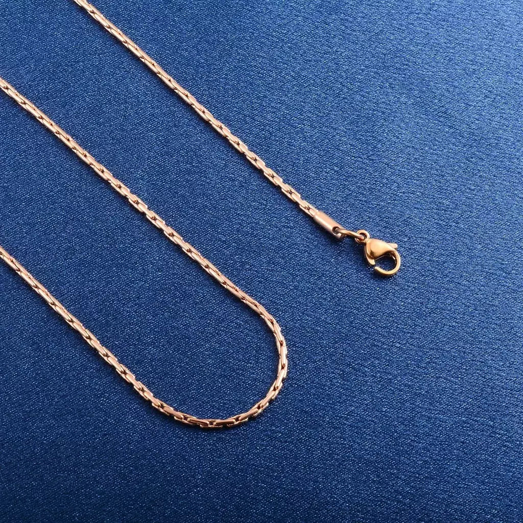 Colar de aço inoxidável cor ouro rosa multi estilos correntes de espessura acessórios de joias de metal no pescoço para mulheres senhoras