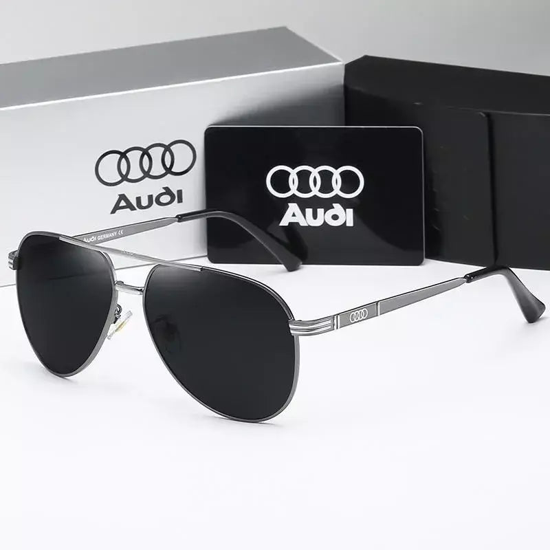 Audi uv400 polarizado antirreflexo retro vôo óculos de sol para motocicleta clássico sapoye ao ar livre óculos das mulheres dos homens 558