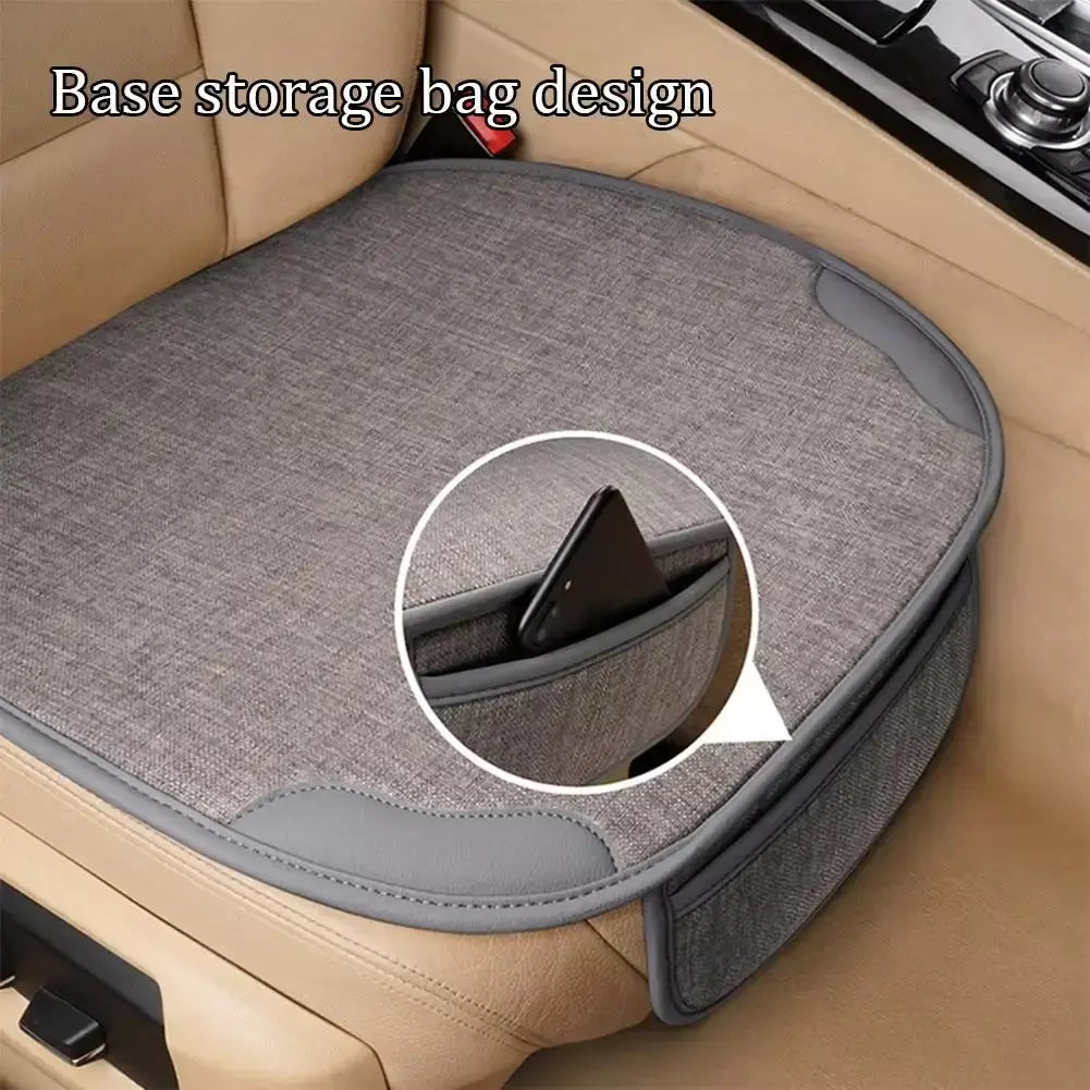 Capa de assento de linho do carro universal assento dianteiro respirável anti risco protetor capas de almofada para acessórios interiores do carro 2024