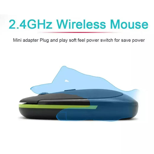 Mouse sem fio portátil de 2,4 GHz + receptor USB 1600DPI 10m Mouse para jogos para Macbook Laptop PC
