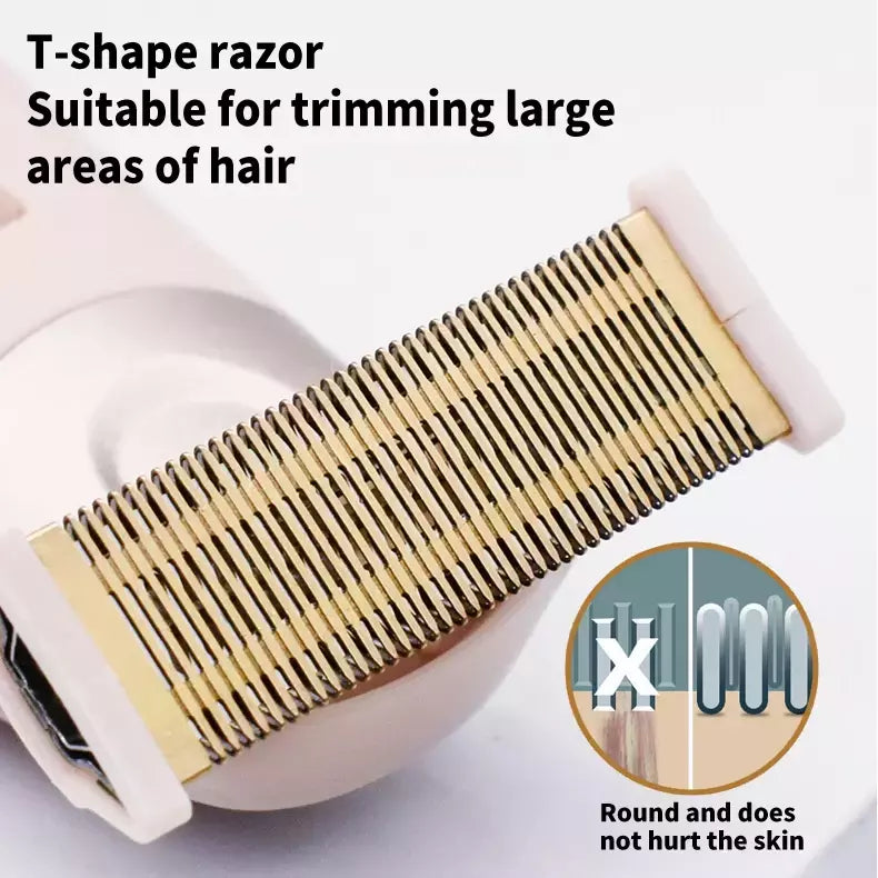 Portátil USB recarregável indolor feminino barbeador, perna e axila cabelo, aparador de barbear elétrico para mulheres, senhoras