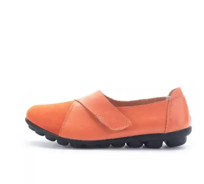 Plus size senhoras apartamentos sapatos para mulher 2022 macio couro genuíno mocassin barco gancho loop mocasines de mujer chaussure femme