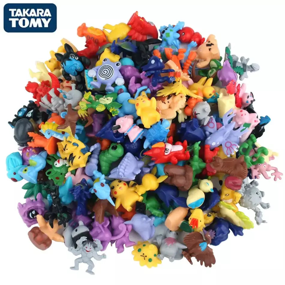 Pokémon Pikachu Mini Action Figure Model Toy para Crianças, Bonecas Coletivas Anime, Presentes de Aniversário, Não Repetindo, 24 Unidades, Conjunto, 2-3cm