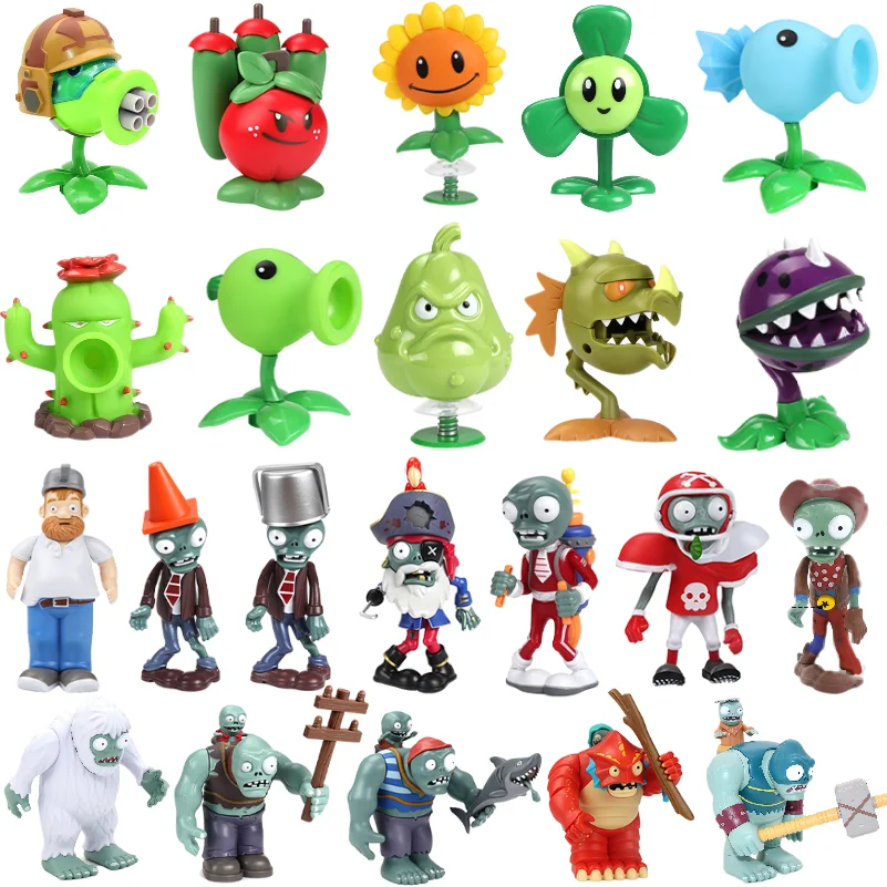 Plantas vs zumbis figura de ação gargantuar dr. zumbi conehead balde de futebol yeti figuras presentes de aniversário crianças brinquedo para meninos