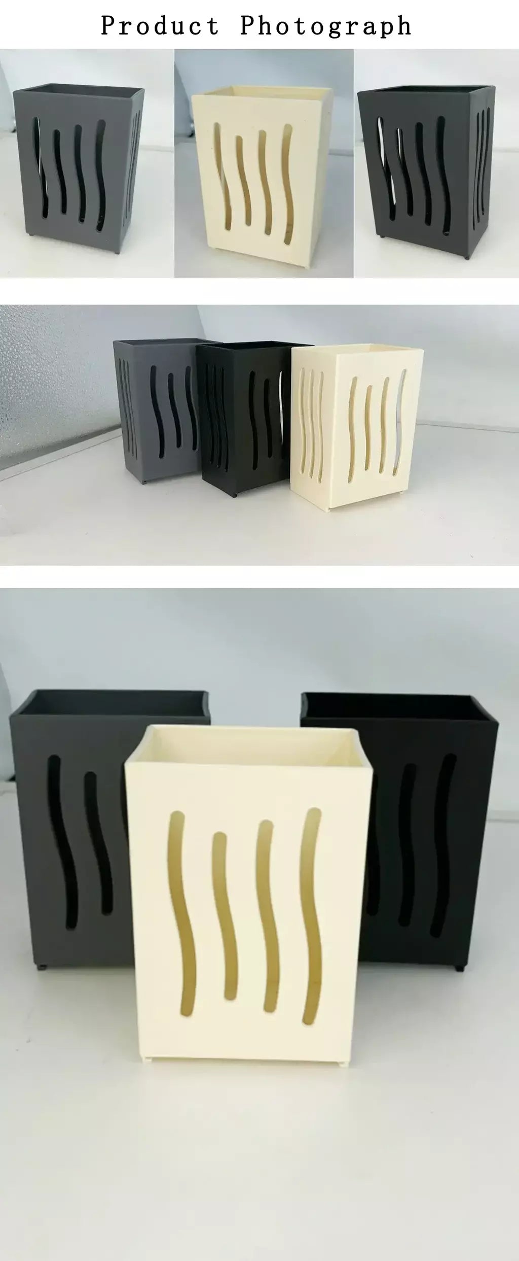 1-Piece Kitchen Utensil Rack-Multifunctional Draining Chopstick Holder,Wall-Mounted or Freestanding Cutlery Storage Box, Plastic