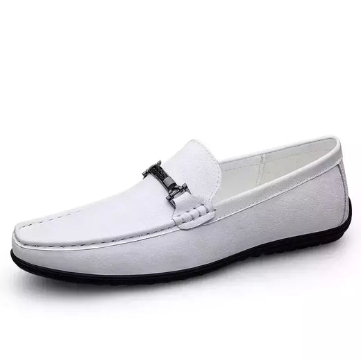 Sapatos de couro genuíno para homens, mocassins de negócios casuais, apartamentos artesanais para dirigir, moda que combina com tudo, nova chegada