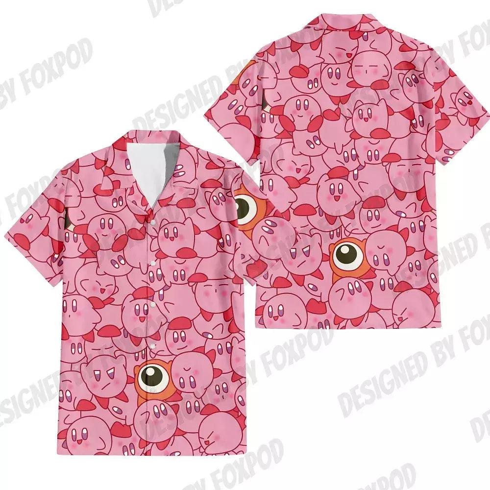Camiseta grande solta com estampa animal havaiana masculina, blusa de manga curta, 3D divertido, desenhos animados, praia, verão, novo