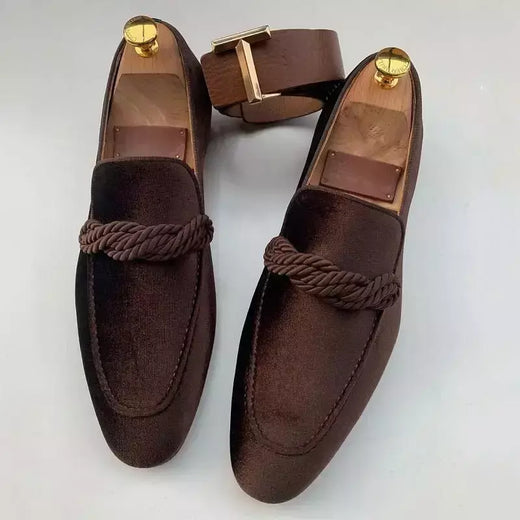 Sapatos masculinos de couro de camurça sapatos de couro de camurça de tamanho grande vintage deslizamento-on clássico casual homem sapatos de condução sapatos de casamento sapatos de vestido masculino