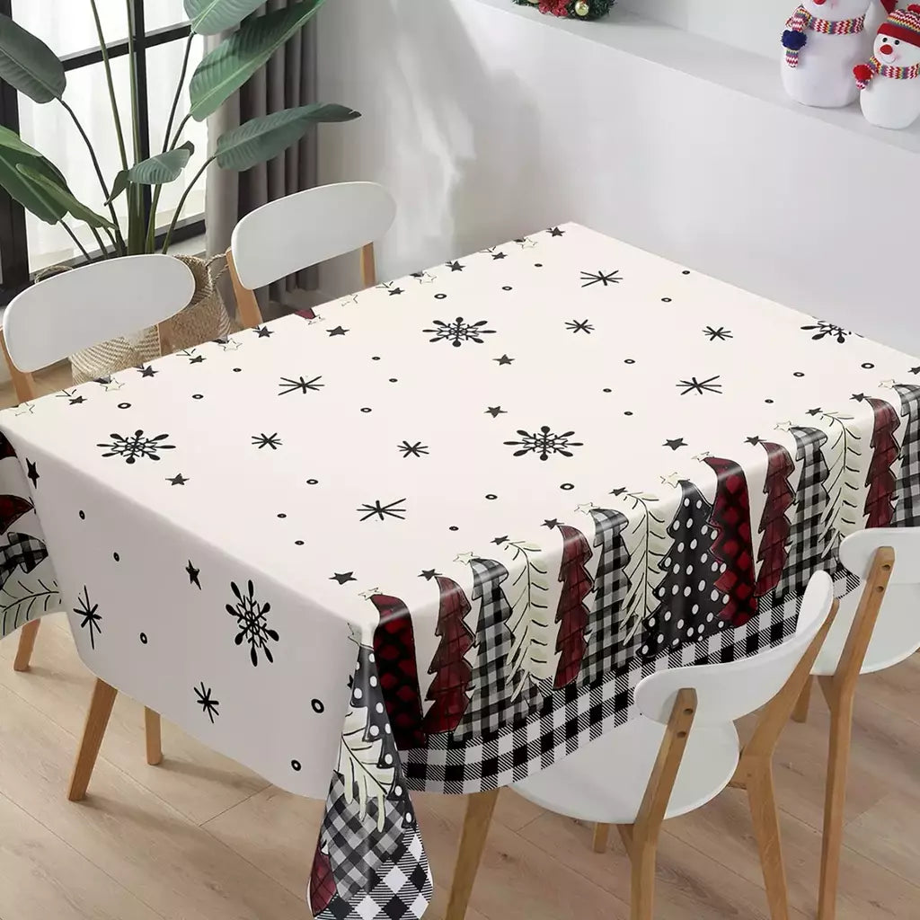 Toalha de mesa Merry Christmas Snowman para decoração de casa, toalha de mesa, inverno, ano novo, 2022, 2024