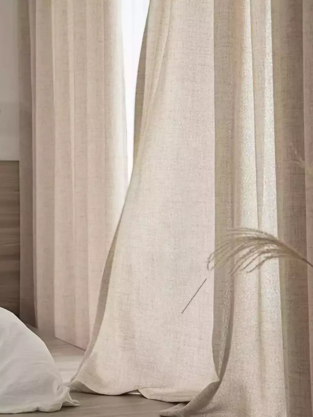 Estilo japonês espessado Semi-Sombreamento algodão linho Cortinas, Quartos e Salas