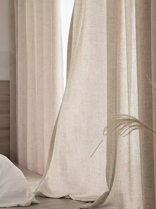 Estilo japonês espessado Semi-Sombreamento algodão linho Cortinas, Quartos e Salas