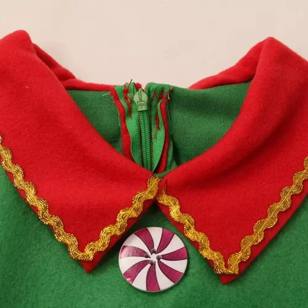 Natal papai noel traje elfo verde cosplay família carnaval festa de halloween fantasia vestido conjunto roupas para homens mulheres meninas meninos