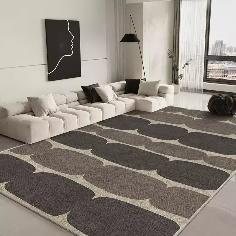 Tapete de tamanho grande, tapete para decoração de casa, estilo minimalista, mesa de café anti-queda, tapete para sofá