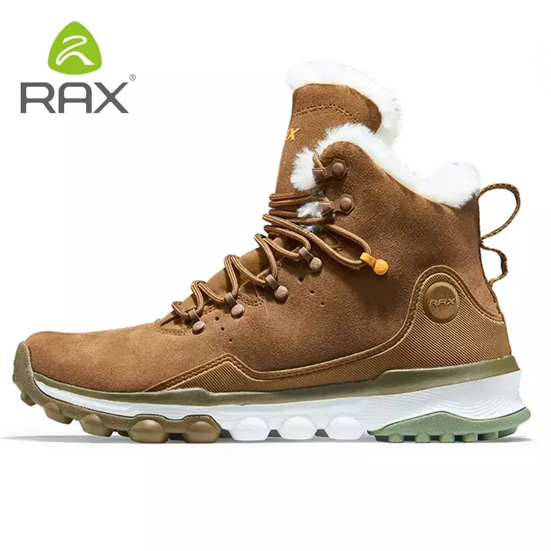 Rax à prova dwaterproof água caminhadas sapatos homens inverno ao ar livre tênis para homens botas de neve de pelúcia montanha botas de neve turismo ao ar livre sapato de corrida