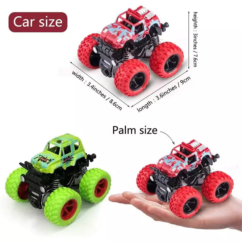 Puxar para trás carro de brinquedo rotação inercial carro de quatro rodas motriz veículo fora de estrada suv carro de corrida de energia brinquedo das crianças cargift