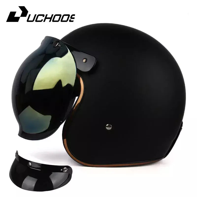 DOT Certificado Retro Capacete de Motocicleta Cafe Racer Rosto Aberto Casco Moto para Acessórios de Motocicleta Homens Cascos de Moto