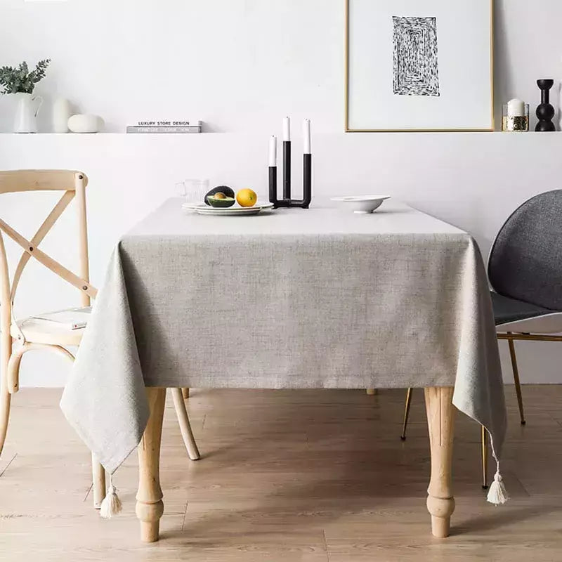 Toalha de mesa impermeável de algodão e linho, mesa retangular, anti-escaldante, high-end, pequeno, fresco