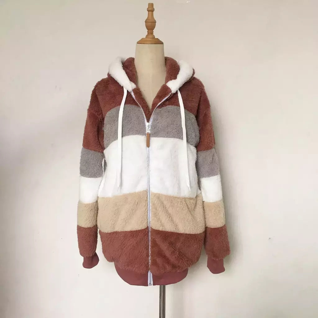 Casaco de capuz extragrande feminino com bolsos macios, streetwear quente, casaco solto, Lady Outerwear, outono, inverno, novo, 2023
