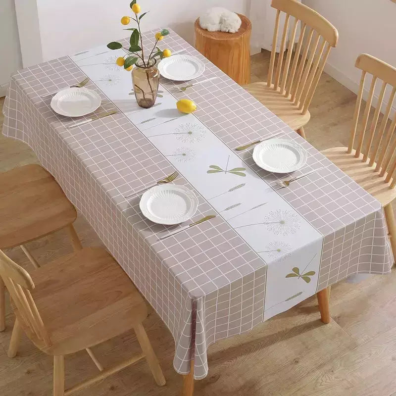 Impermeável Retangular Poliéster Toalha De Mesa, Padrão De Estilo Conciso, Decoração De Casa Moderna, Cozinha, Sala De Estar, Festa De Casamento