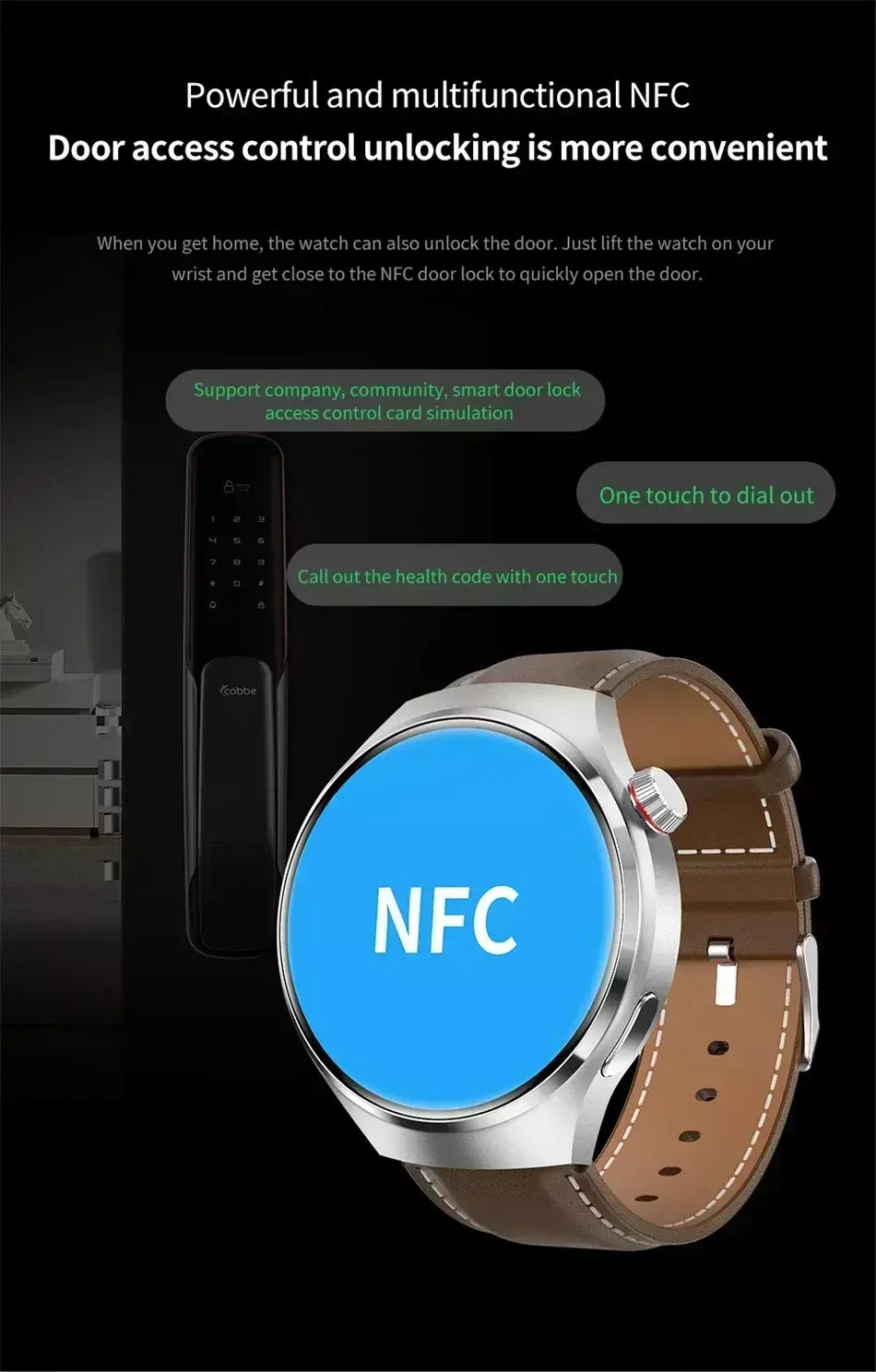 Xiaomi para pro relógio inteligente masculino 4 pro amoled tela hd bluetooth chamada gps nfc freqüência cardíaca açúcar no sangue smartwatch 2024 novo
