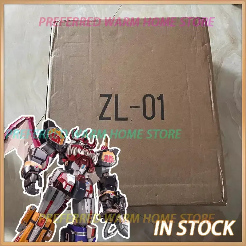 Em estoque Zhalie Modelo ZL-01 DINO MEGAZORD POWER RANGERS Montagem Modelo Brinquedos Kyoryu Sentai Zyuranger Sentinel Flametoys