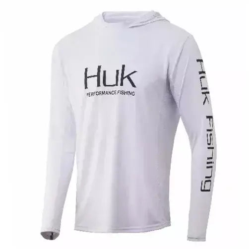 Huk vestuário de pesca roupas masculinas manga longa camiseta de pesca proteção solar uv respirável com capuz pesca
