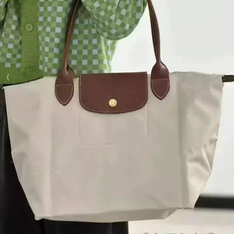 Bolsa de Ombro de Nylon para Mulheres Bolsas de Grande Capacidade Sacola Clássica, Designer Dobrável, Moda Casual, Alta Qualidade