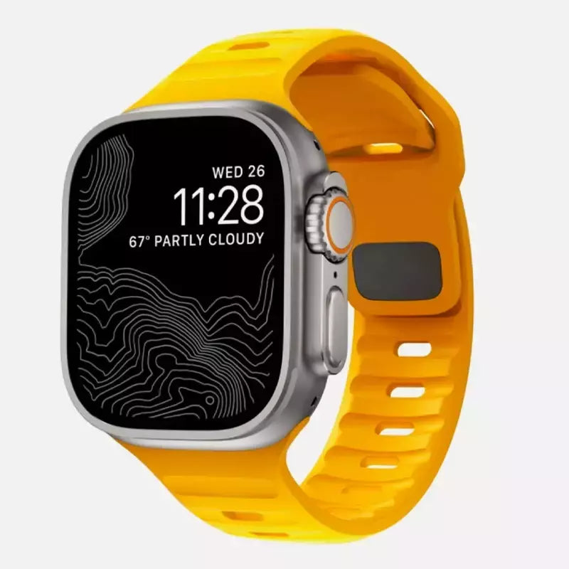 Pulseira esportiva para apple watch ultra 9 8 7 6 se 5 pulseira leve de silicone macio para iwatch 38mm 40mm 42mm 44mm 45mm 49mm