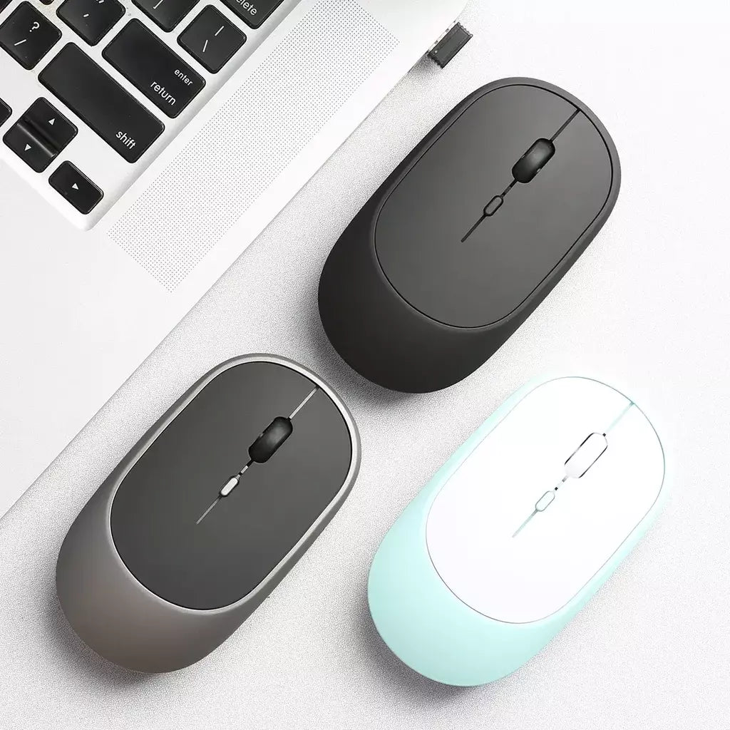 Mouse para jogos sem fio 2.4Gh, modos duplos, Bluetooth, consumo de energia ultrabaixo, compatível com PC, Mac, computadores, laptops, mudo