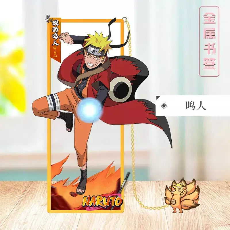 Naruto anime japonês periféricos metal artesanato marcador ornamentos de mesa colecionáveis presente de aniversário criativo para namorado menino brinquedo