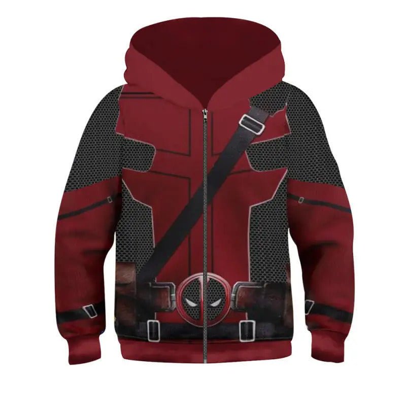 Meninos meninas deadpool wolverine cosplay traje super-herói impressão 3d pulôver hoodies jaqueta camisolas para festa de halloween